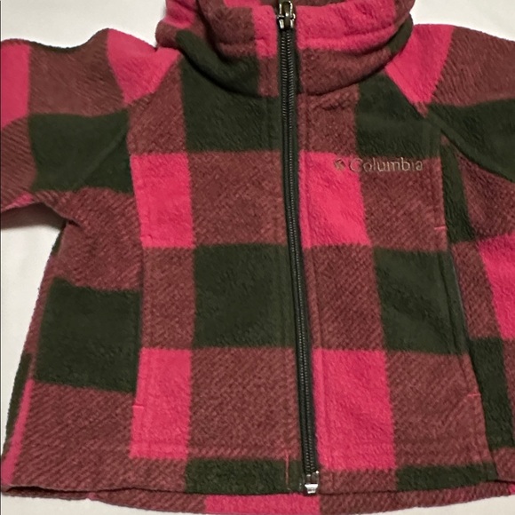 Columbia Pink Checkered Fleece Jacket - Picture 3 of 4